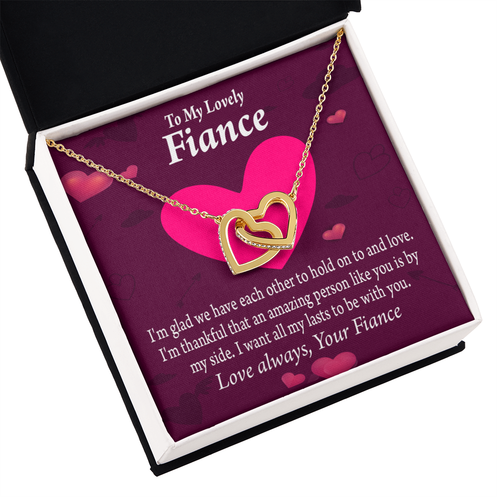 To My Fiancee I Want All My Lasts To Be With You Inseparable Necklace-Express Your Love Gifts
