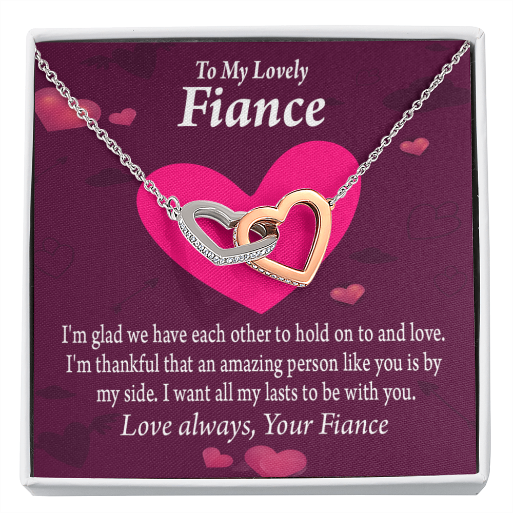 To My Fiancee I Want All My Lasts To Be With You Inseparable Necklace-Express Your Love Gifts