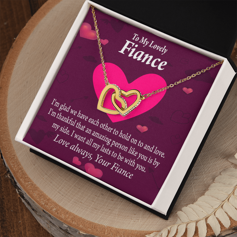 To My Fiancee I Want All My Lasts To Be With You Inseparable Necklace-Express Your Love Gifts
