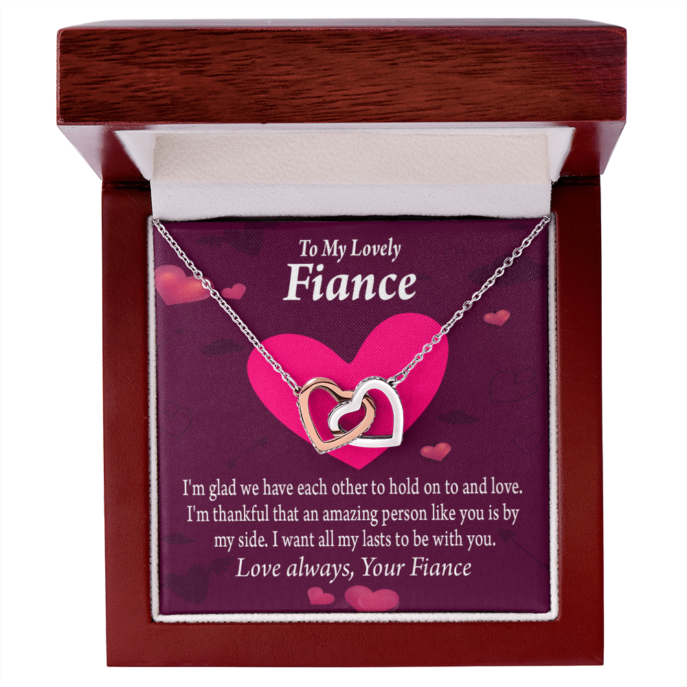To My Fiancee I Want All My Lasts To Be With You Inseparable Necklace-Express Your Love Gifts