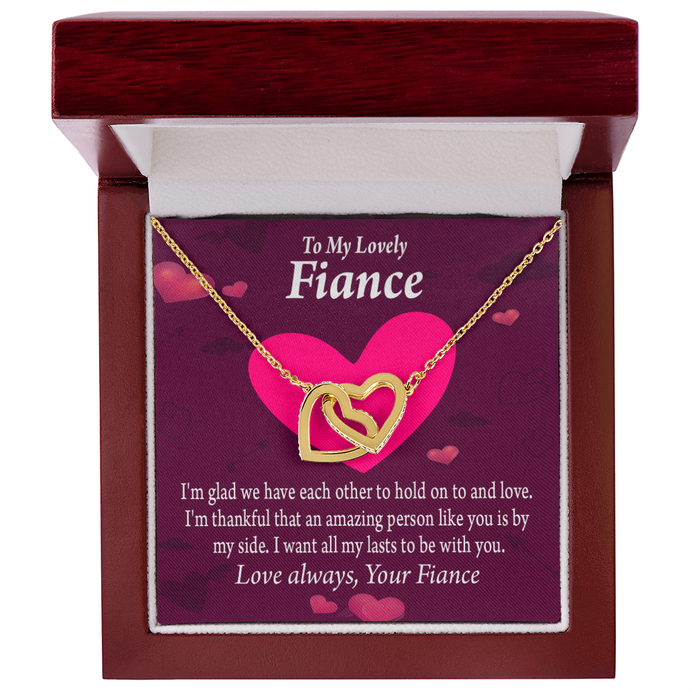 To My Fiancee I Want All My Lasts To Be With You Inseparable Necklace-Express Your Love Gifts