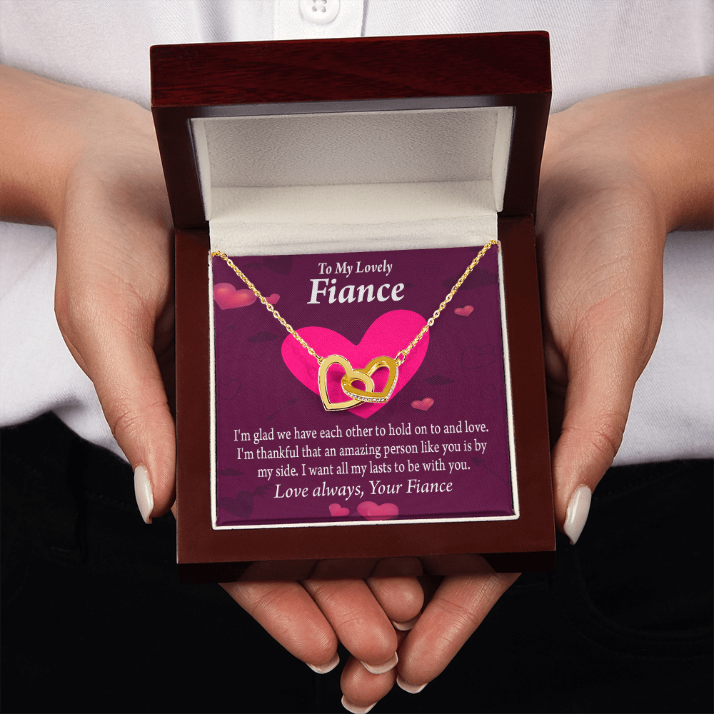 To My Fiancee I Want All My Lasts To Be With You Inseparable Necklace-Express Your Love Gifts