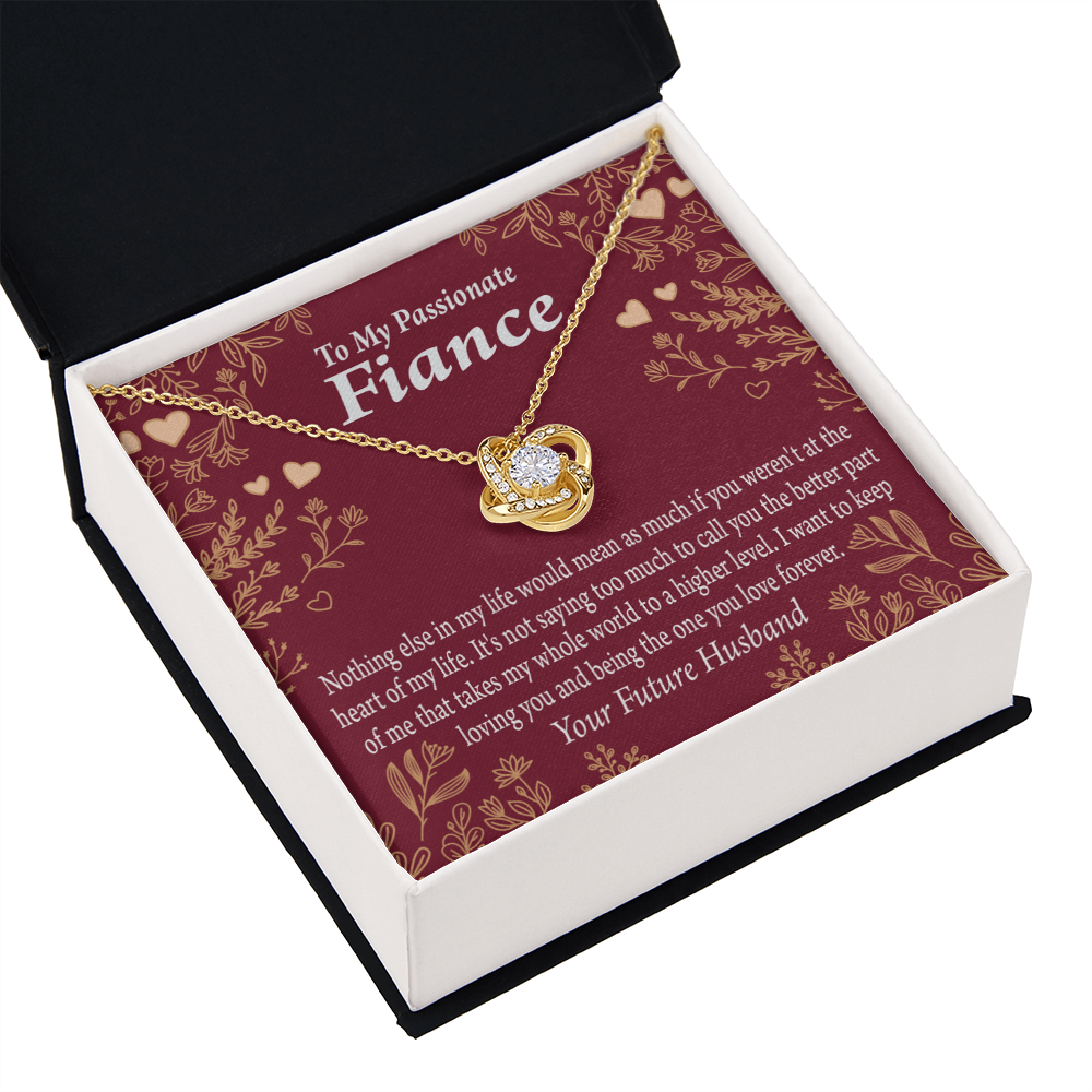 To My Fiancee I Want To Keep Loving You Infinity Knot Necklace Message Card-Express Your Love Gifts