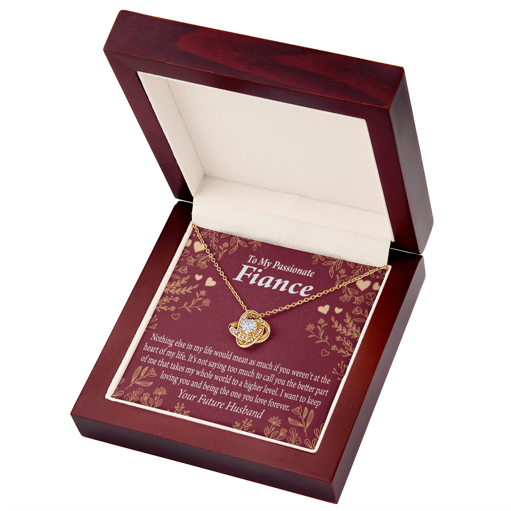 To My Fiancee I Want To Keep Loving You Infinity Knot Necklace Message Card-Express Your Love Gifts