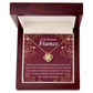 To My Fiancee I Want To Keep Loving You Infinity Knot Necklace Message Card-Express Your Love Gifts