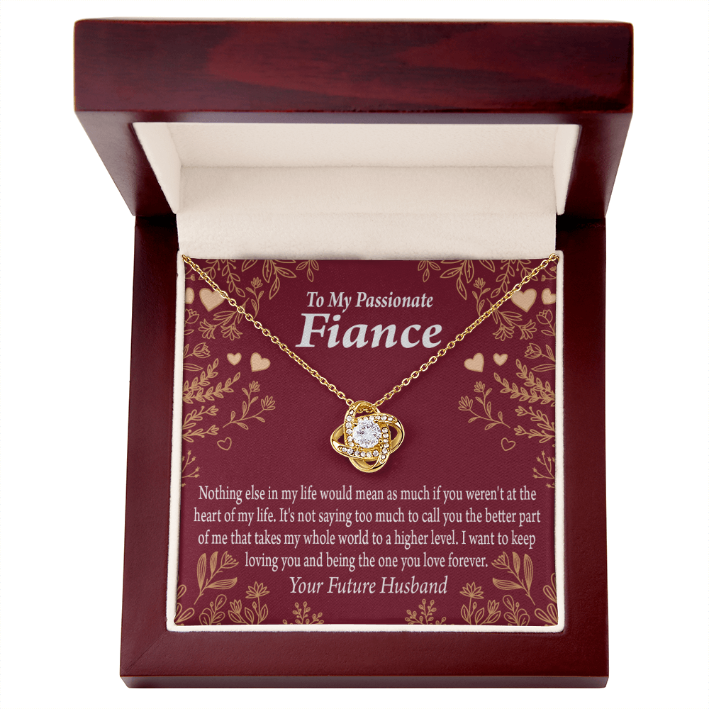 To My Fiancee I Want To Keep Loving You Infinity Knot Necklace Message Card-Express Your Love Gifts