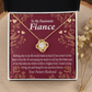 To My Fiancee I Want To Keep Loving You Infinity Knot Necklace Message Card-Express Your Love Gifts