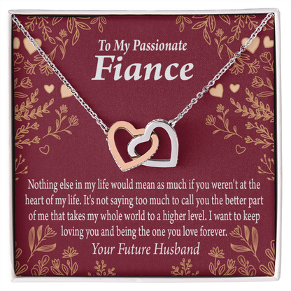 To My Fiancee I Want To Keep Loving You Inseparable Necklace-Express Your Love Gifts