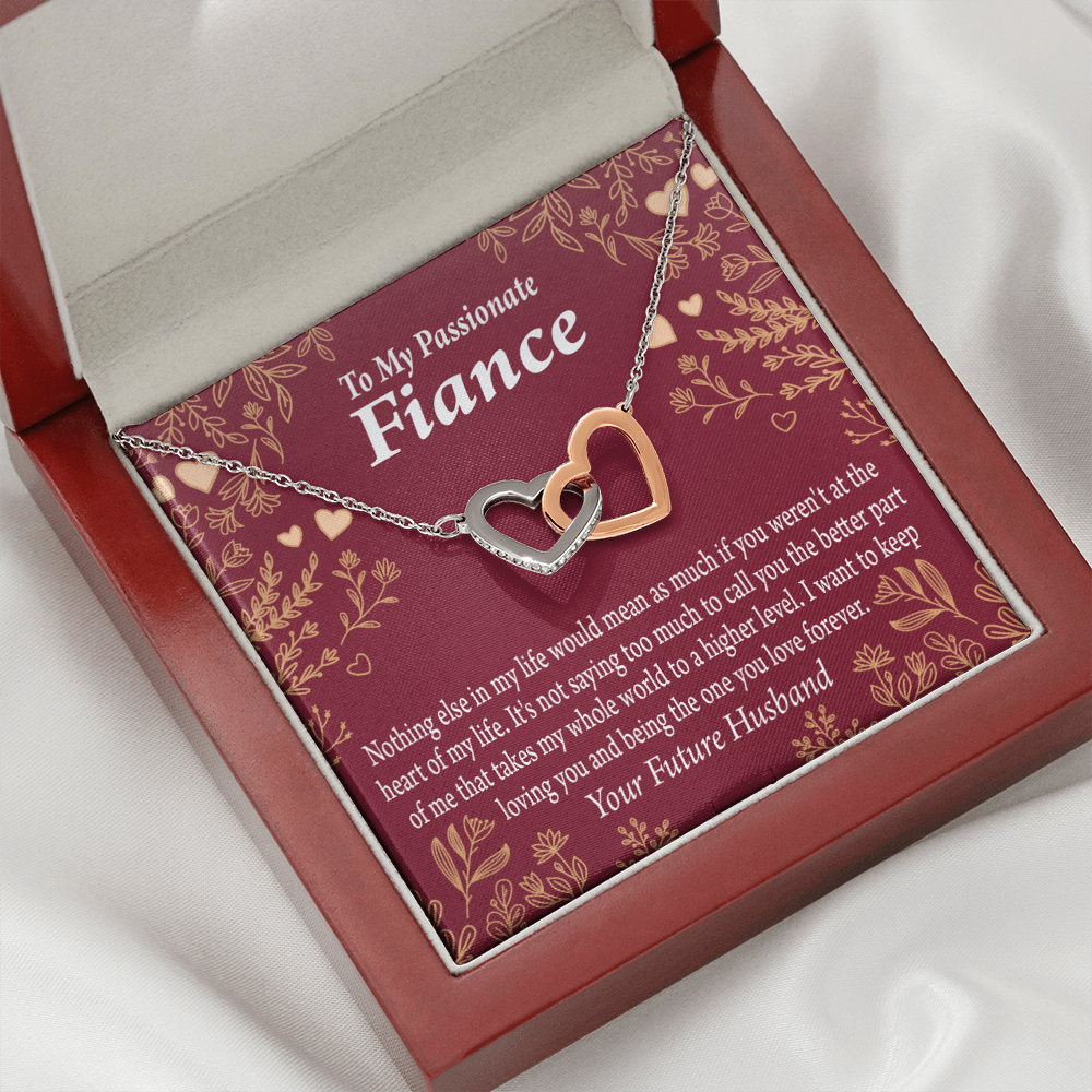To My Fiancee I Want To Keep Loving You Inseparable Necklace-Express Your Love Gifts