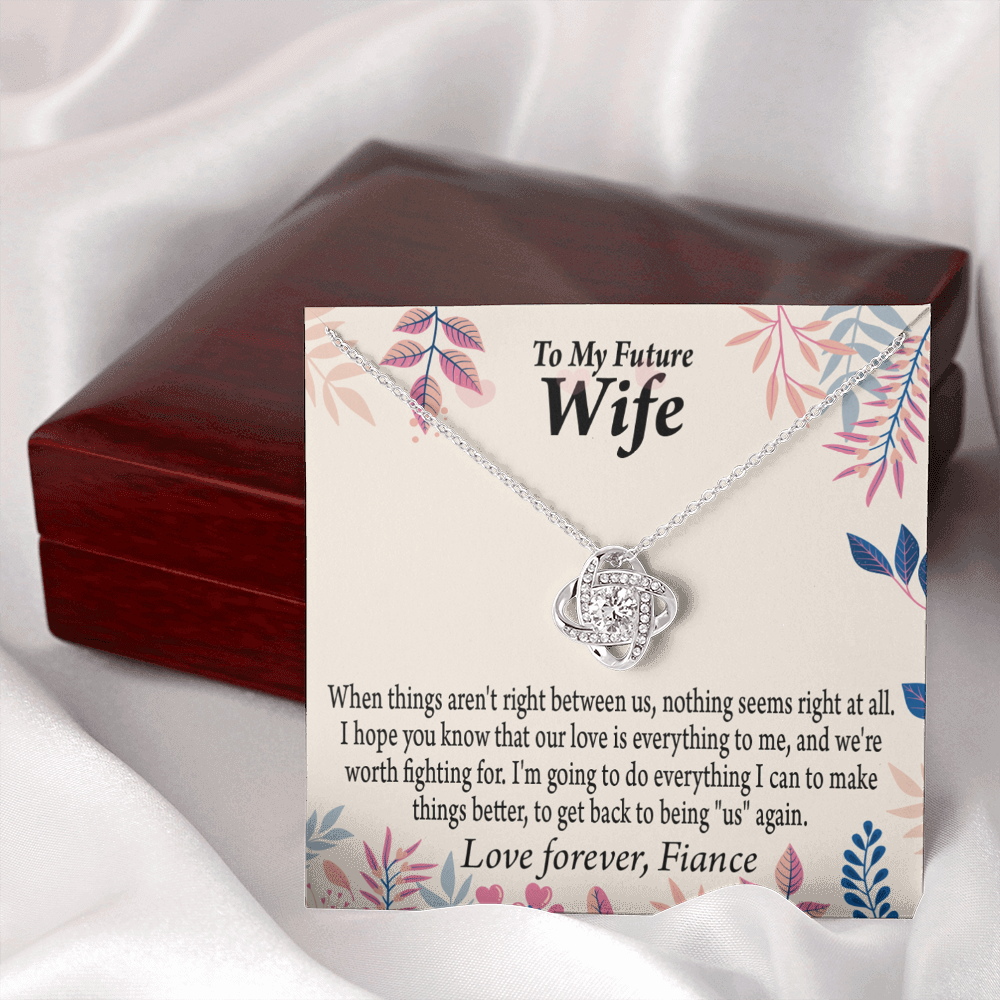 To My Fiancee I Will Make Everything Better Infinity Knot Necklace Message Card-Express Your Love Gifts