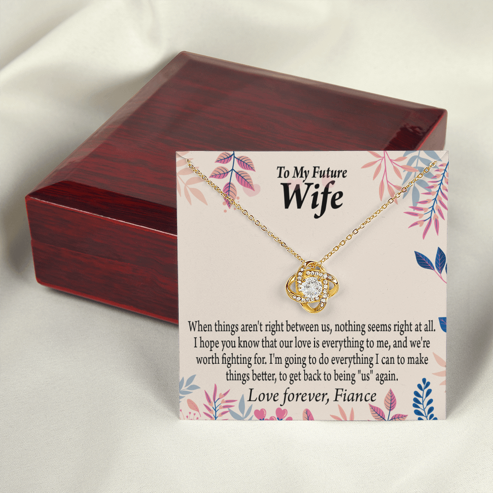 To My Fiancee I Will Make Everything Better Infinity Knot Necklace Message Card-Express Your Love Gifts