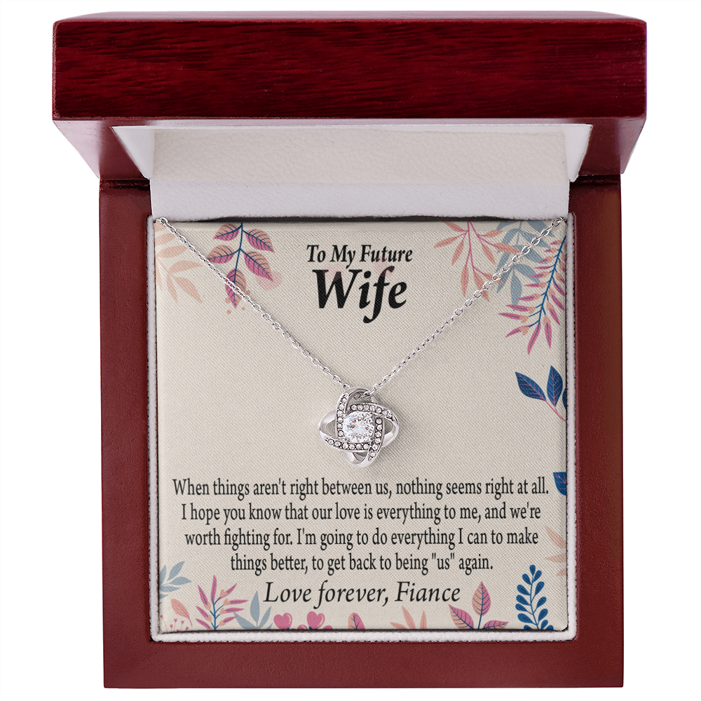 To My Fiancee I Will Make Everything Better Infinity Knot Necklace Message Card-Express Your Love Gifts