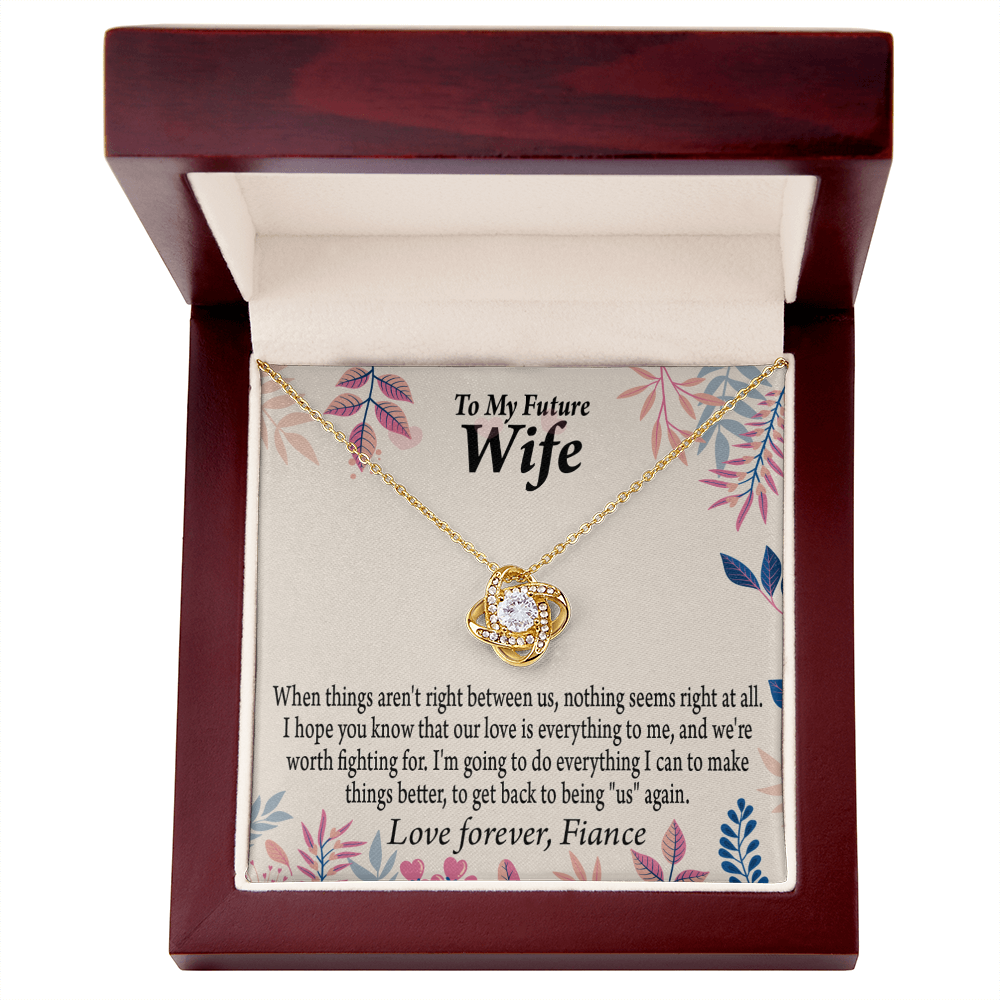 To My Fiancee I Will Make Everything Better Infinity Knot Necklace Message Card-Express Your Love Gifts