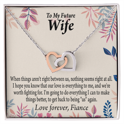 To My Fiancee I Will Make Everything Better Inseparable Necklace-Express Your Love Gifts