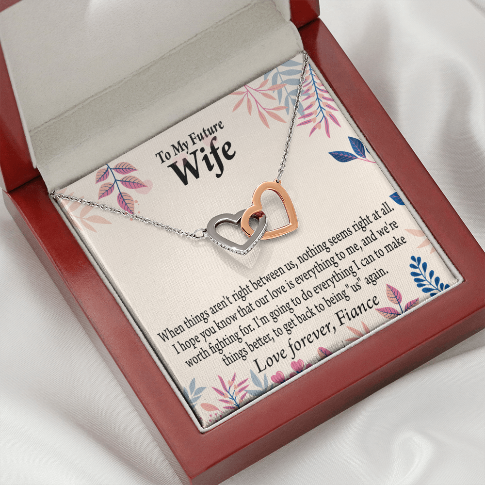 To My Fiancee I Will Make Everything Better Inseparable Necklace-Express Your Love Gifts