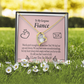 To My Fiancee It's You Forever Necklace w Message Card-Express Your Love Gifts