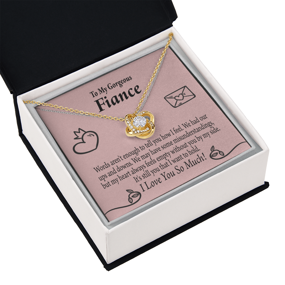To My Fiancee It's You Infinity Knot Necklace Message Card-Express Your Love Gifts