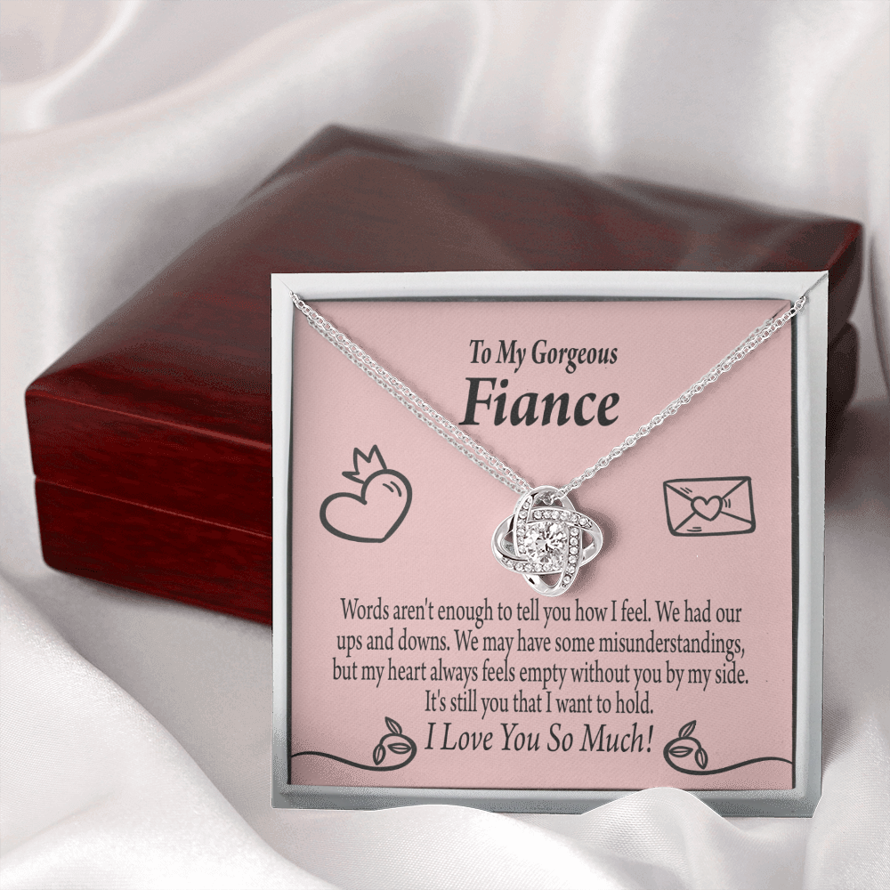 To My Fiancee It's You Infinity Knot Necklace Message Card-Express Your Love Gifts