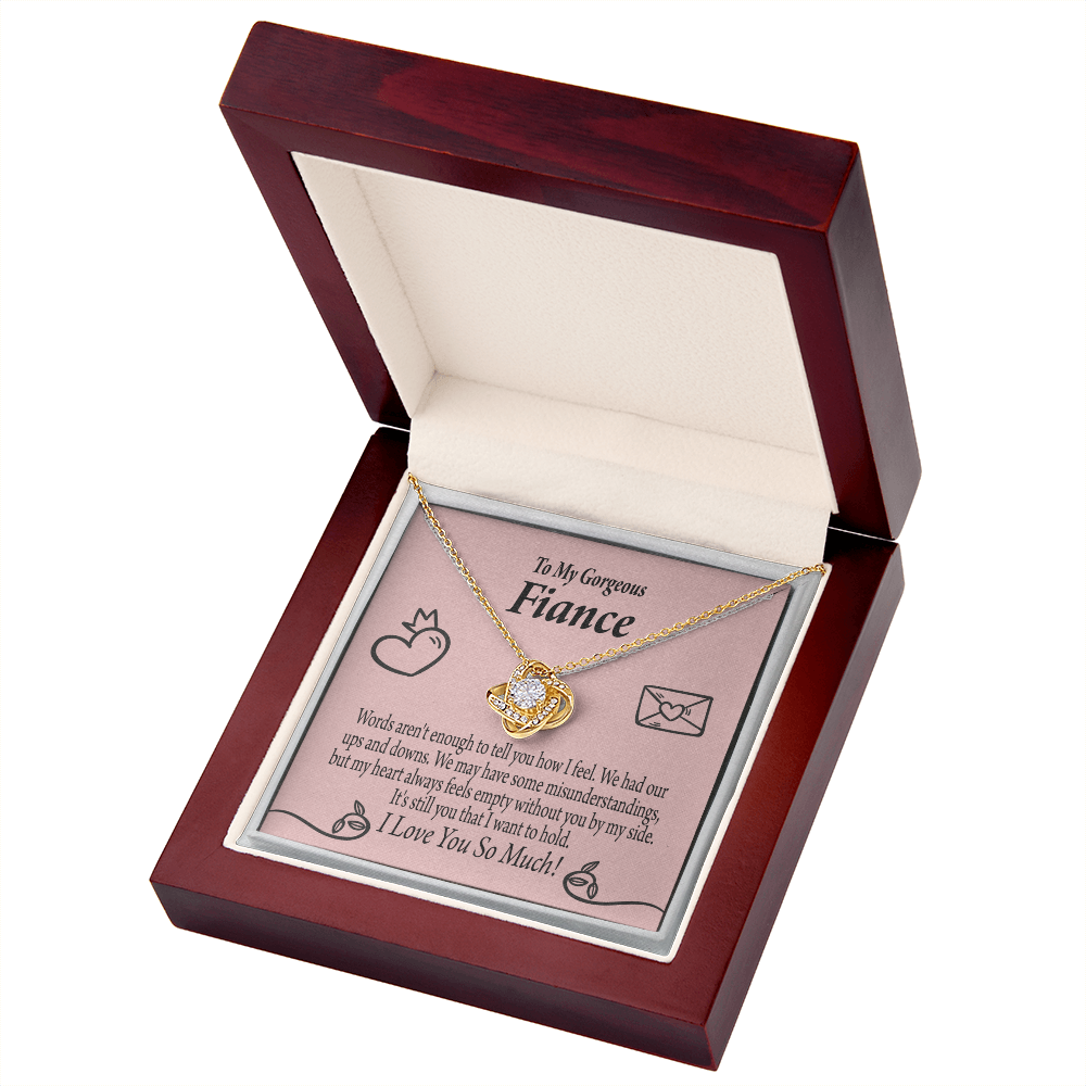 To My Fiancee It's You Infinity Knot Necklace Message Card-Express Your Love Gifts