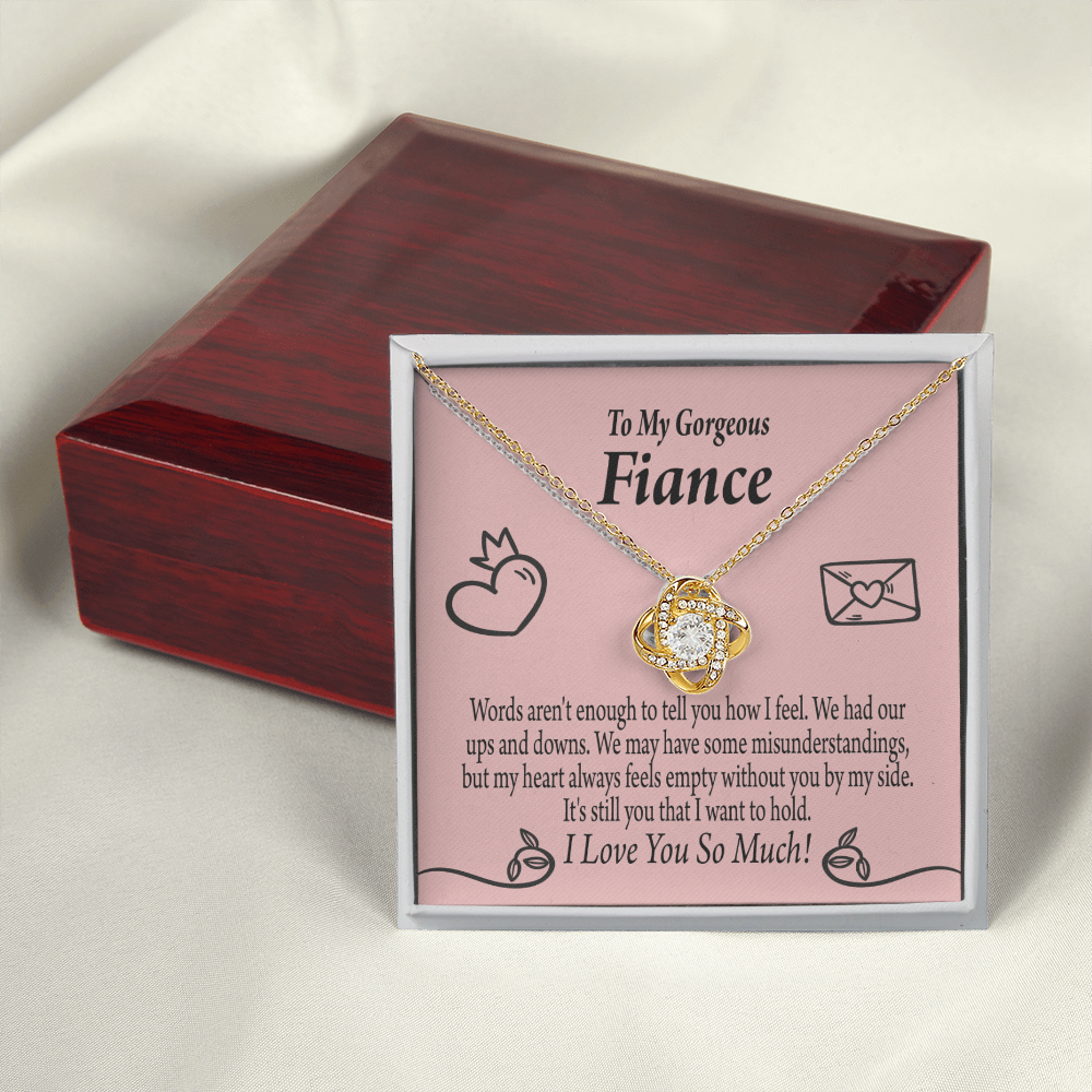 To My Fiancee It's You Infinity Knot Necklace Message Card-Express Your Love Gifts