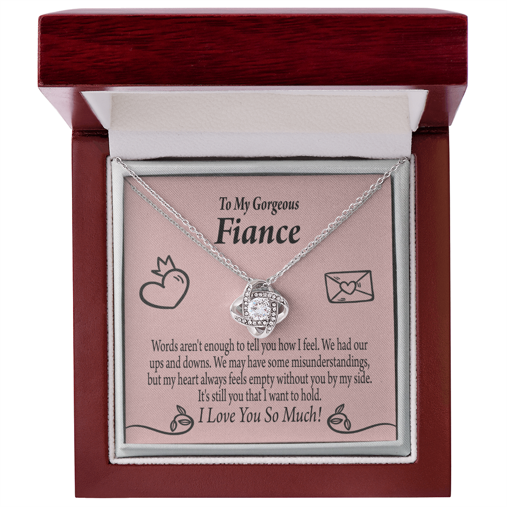 To My Fiancee It's You Infinity Knot Necklace Message Card-Express Your Love Gifts