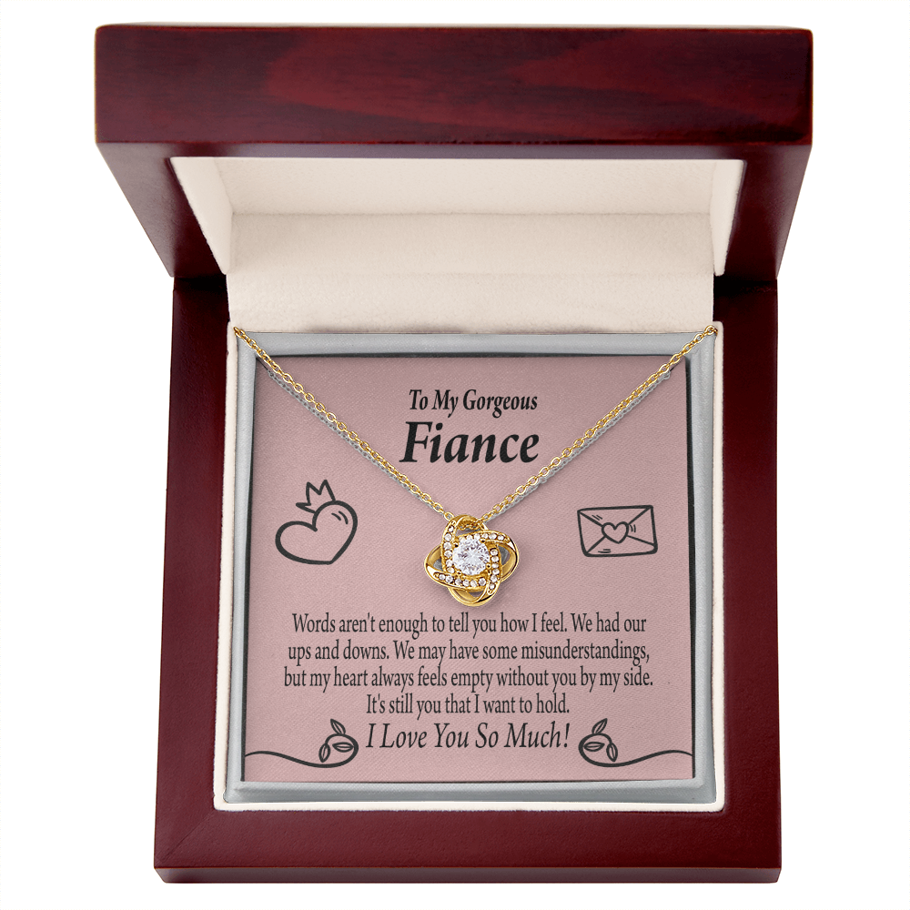 To My Fiancee It's You Infinity Knot Necklace Message Card-Express Your Love Gifts
