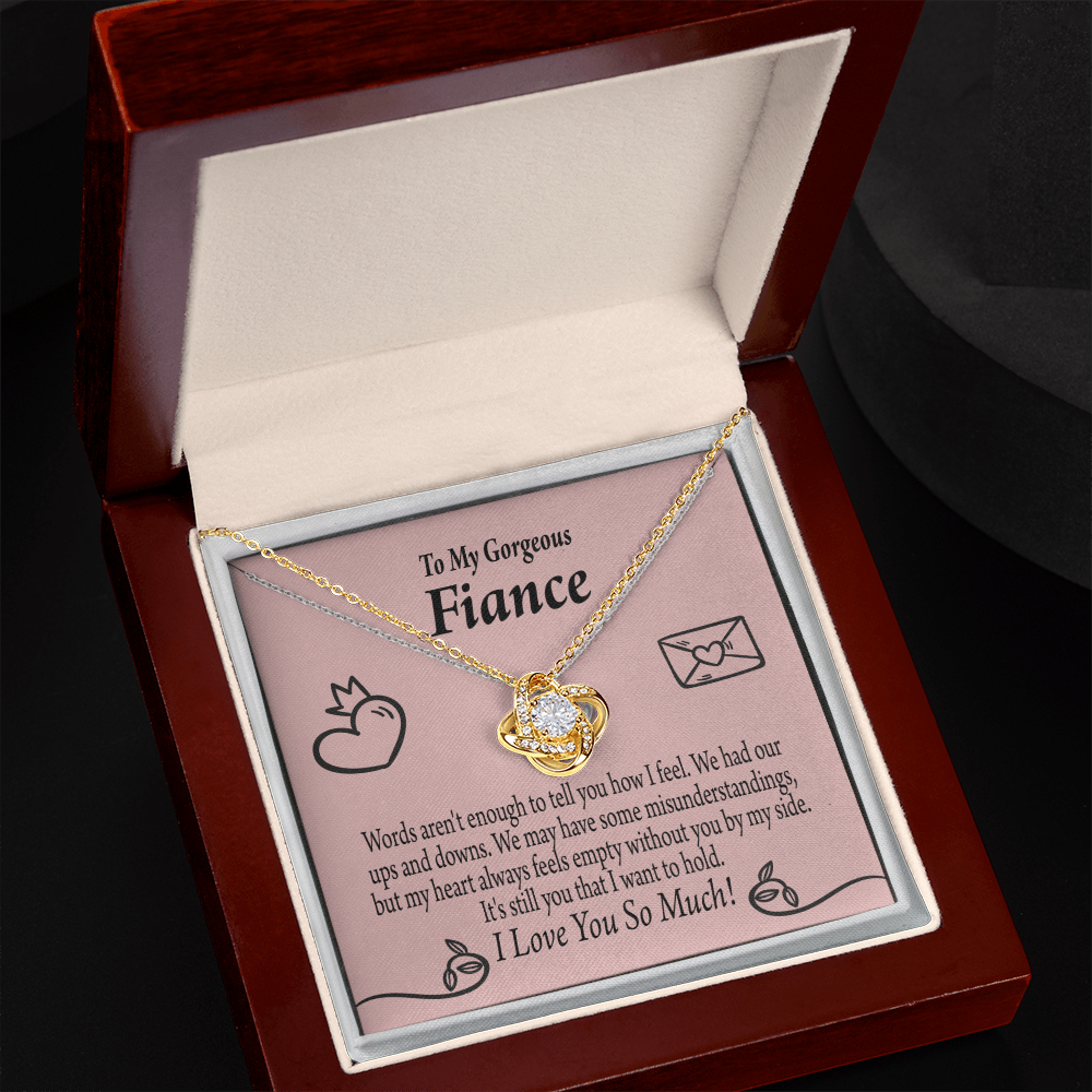 To My Fiancee It's You Infinity Knot Necklace Message Card-Express Your Love Gifts