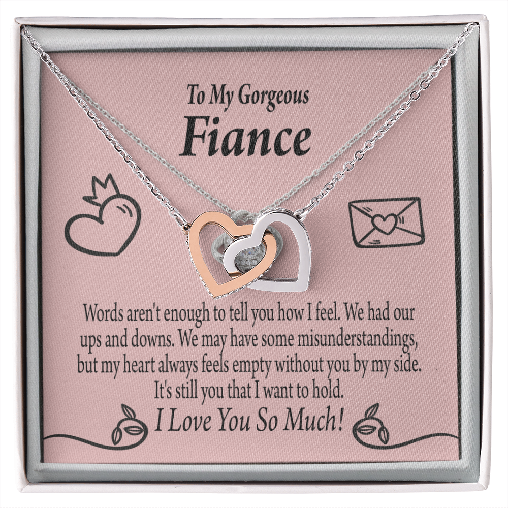 To My Fiancee Its You Inseparable Necklace-Express Your Love Gifts