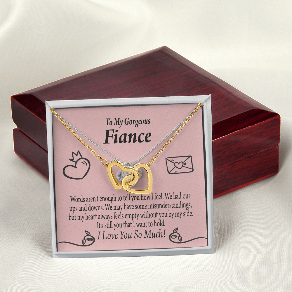 To My Fiancee Its You Inseparable Necklace-Express Your Love Gifts