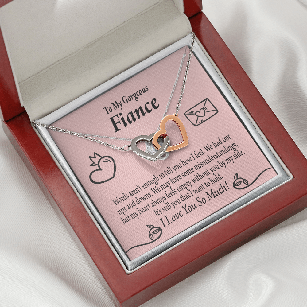 To My Fiancee Its You Inseparable Necklace-Express Your Love Gifts