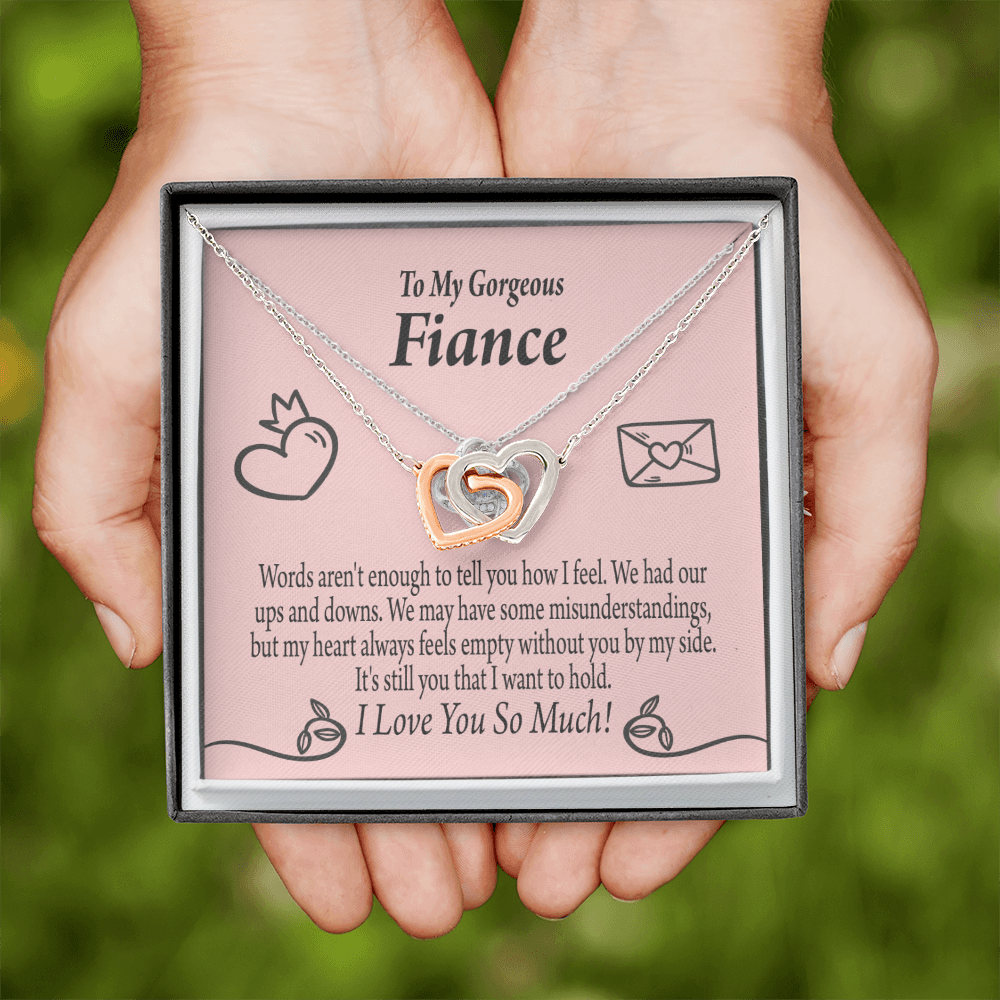 To My Fiancee Its You Inseparable Necklace-Express Your Love Gifts