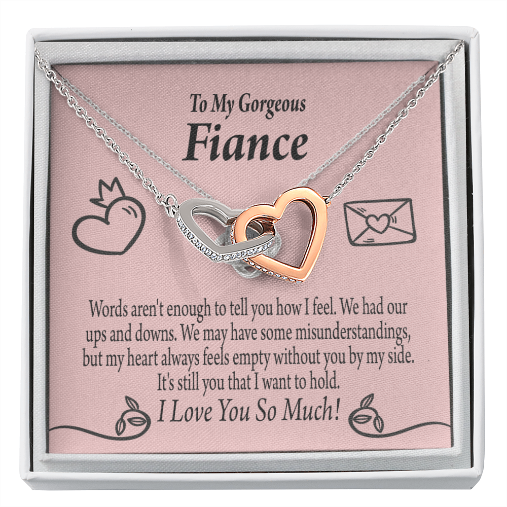 To My Fiancee Its You Inseparable Necklace-Express Your Love Gifts