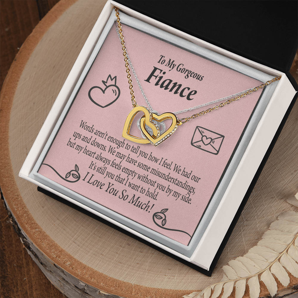 To My Fiancee Its You Inseparable Necklace-Express Your Love Gifts