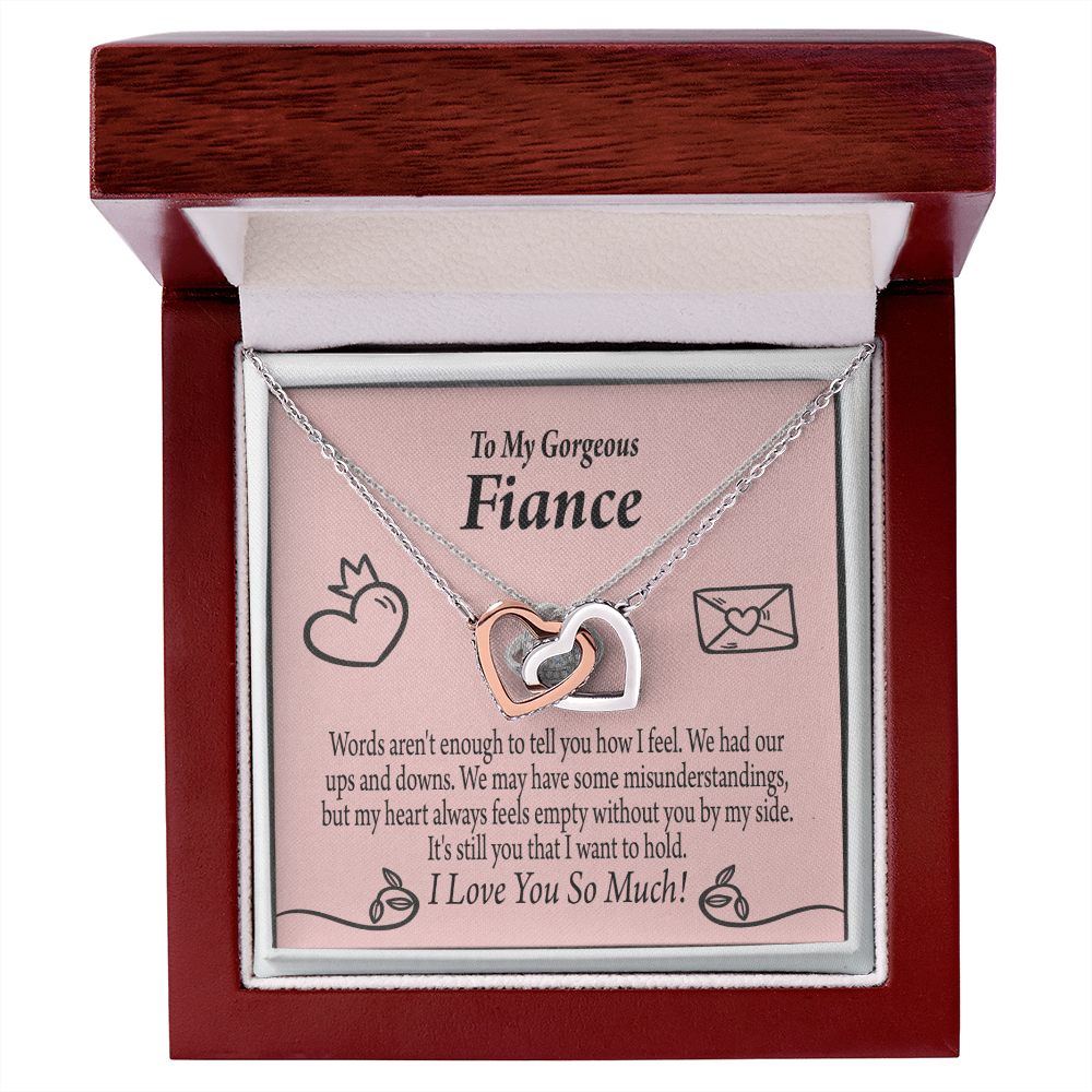 To My Fiancee Its You Inseparable Necklace-Express Your Love Gifts
