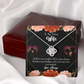 To My Fiancee Life is Complete Infinity Knot Necklace Message Card-Express Your Love Gifts
