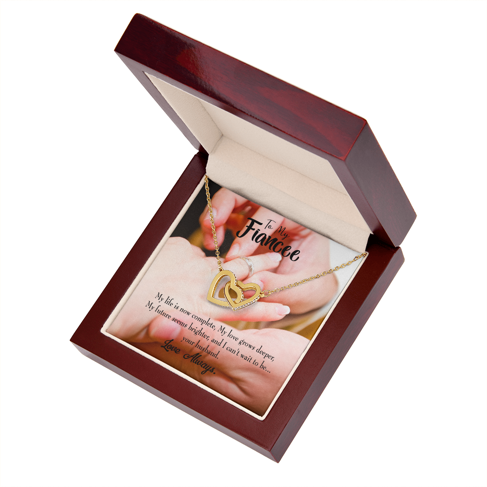 To My Fiancee Life is Now Complete Inseparable Necklace-Express Your Love Gifts