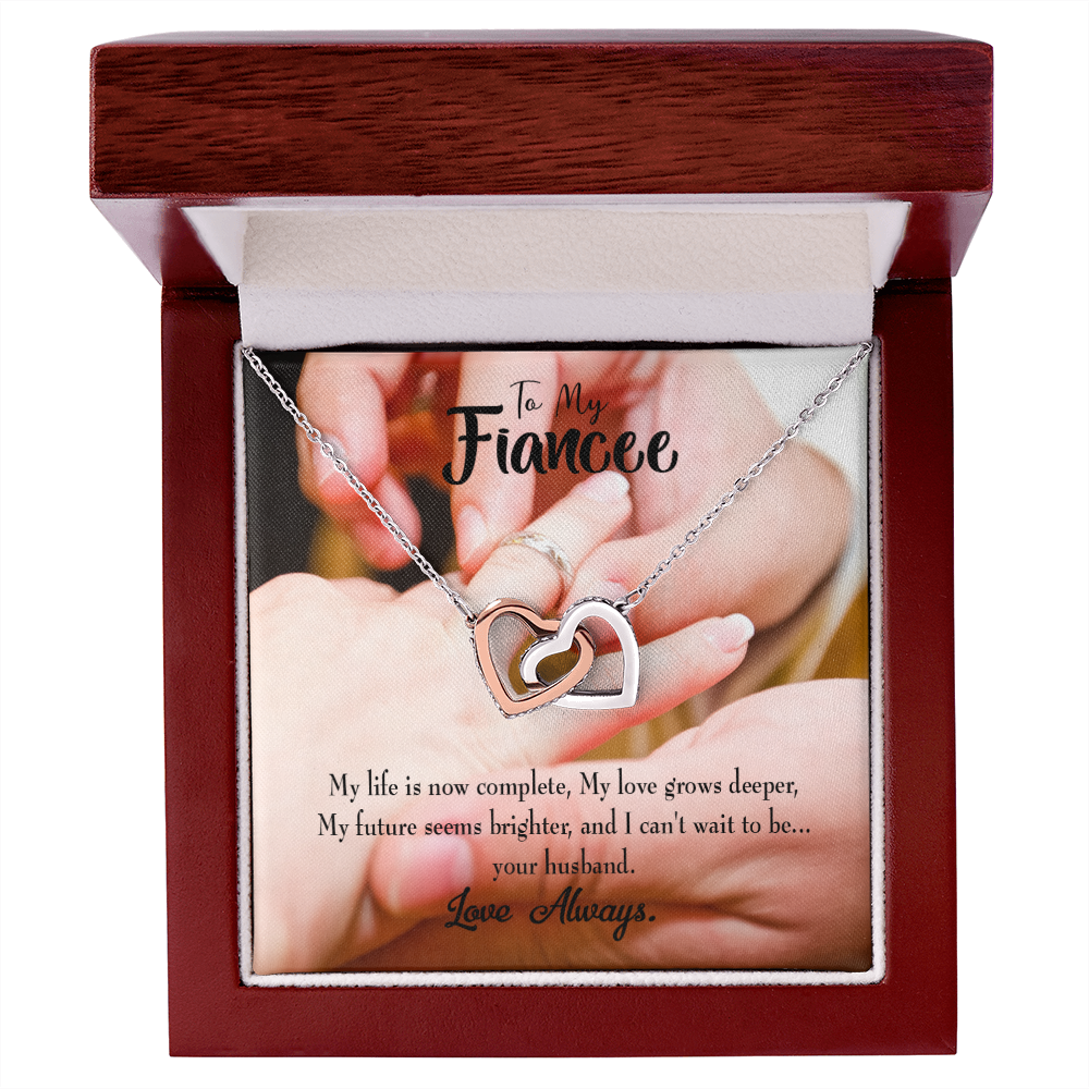 To My Fiancee Life is Now Complete Inseparable Necklace-Express Your Love Gifts