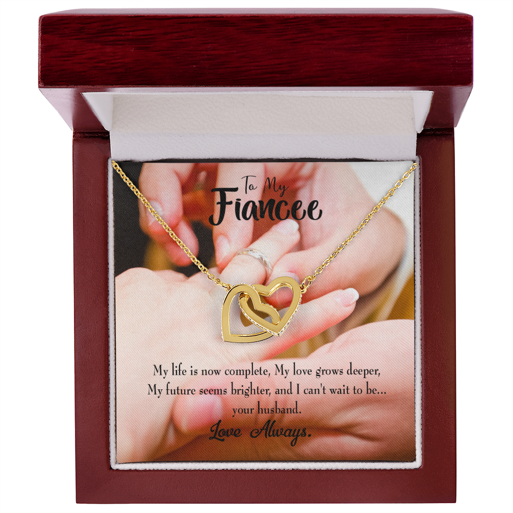 To My Fiancee Life is Now Complete Inseparable Necklace-Express Your Love Gifts