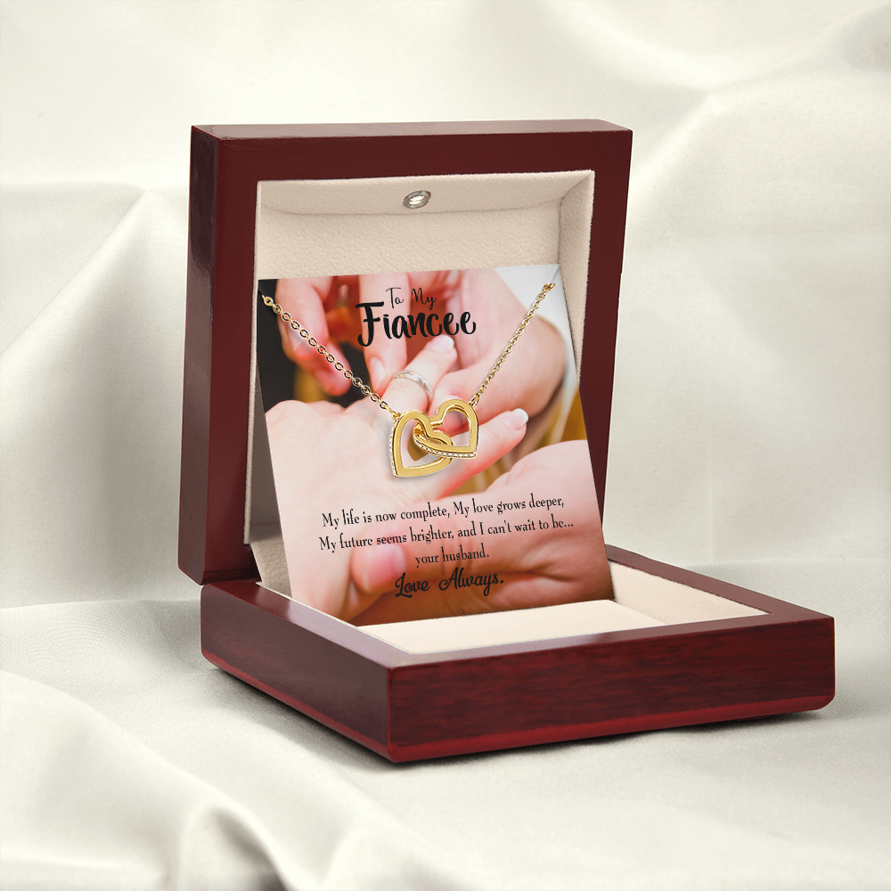 To My Fiancee Life is Now Complete Inseparable Necklace-Express Your Love Gifts