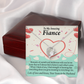 To My Fiancee Lots of Love And Kisses Forever Necklace w Message Card-Express Your Love Gifts