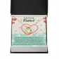 To My Fiancee Lots of Love And Kisses Forever Necklace w Message Card-Express Your Love Gifts