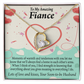 To My Fiancee Lots of Love And Kisses Forever Necklace w Message Card-Express Your Love Gifts