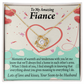 To My Fiancee Lots of Love And Kisses Infinity Knot Necklace Message Card-Express Your Love Gifts
