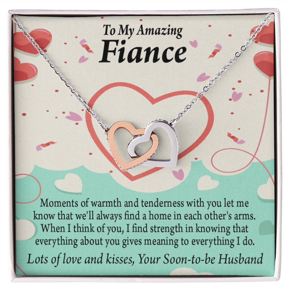 To My Fiancee Lots of Love And Kisses Inseparable Necklace-Express Your Love Gifts