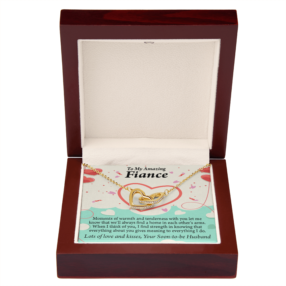 To My Fiancee Lots of Love And Kisses Inseparable Necklace-Express Your Love Gifts