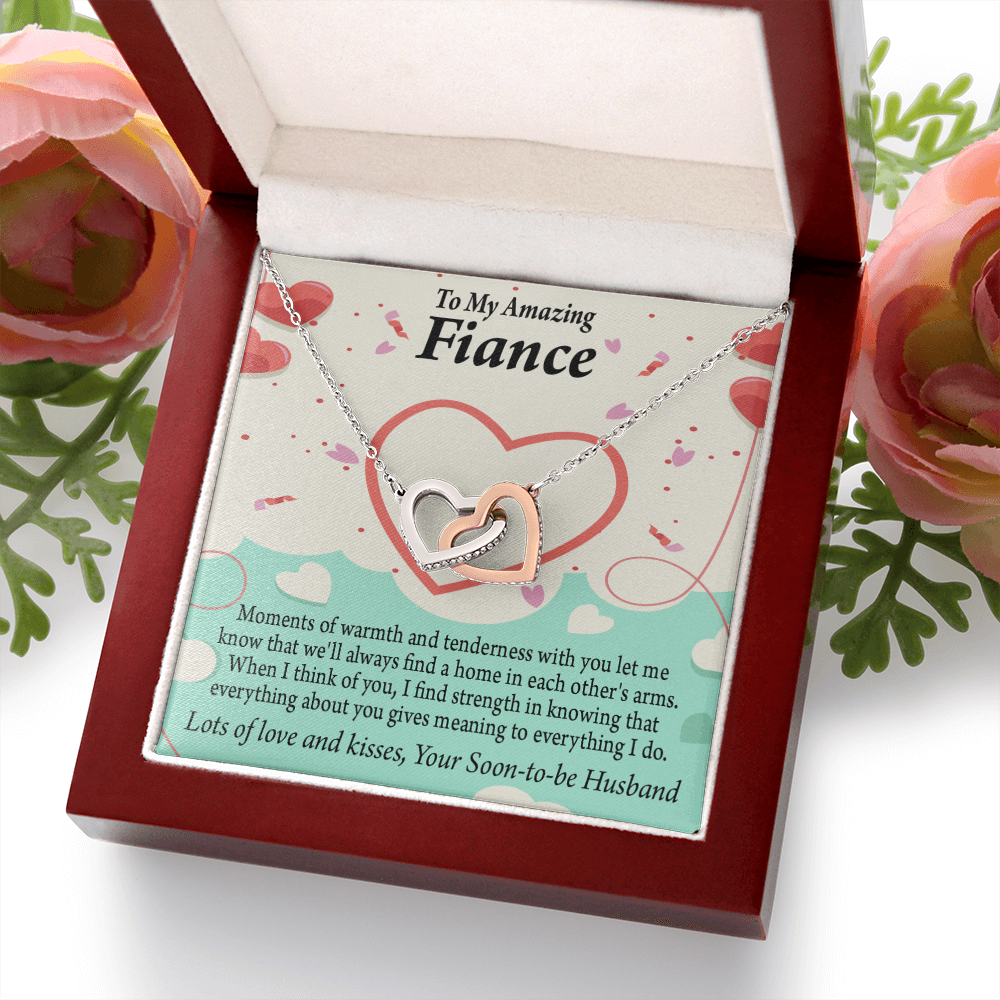 To My Fiancee Lots of Love And Kisses Inseparable Necklace-Express Your Love Gifts