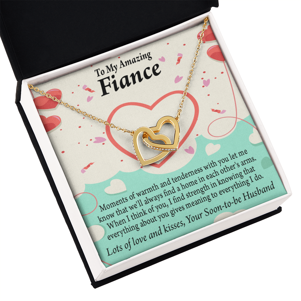 To My Fiancee Lots of Love And Kisses Inseparable Necklace-Express Your Love Gifts