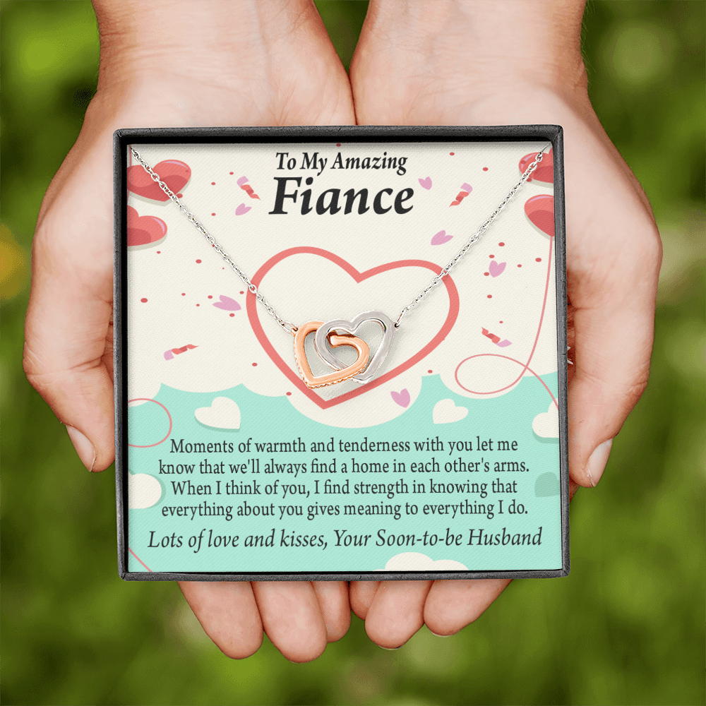 To My Fiancee Lots of Love And Kisses Inseparable Necklace-Express Your Love Gifts