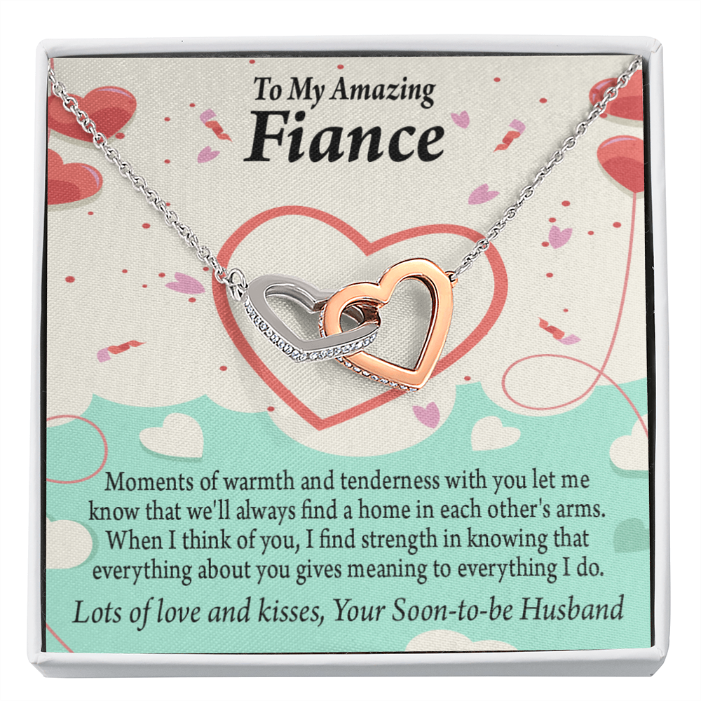 To My Fiancee Lots of Love And Kisses Inseparable Necklace-Express Your Love Gifts