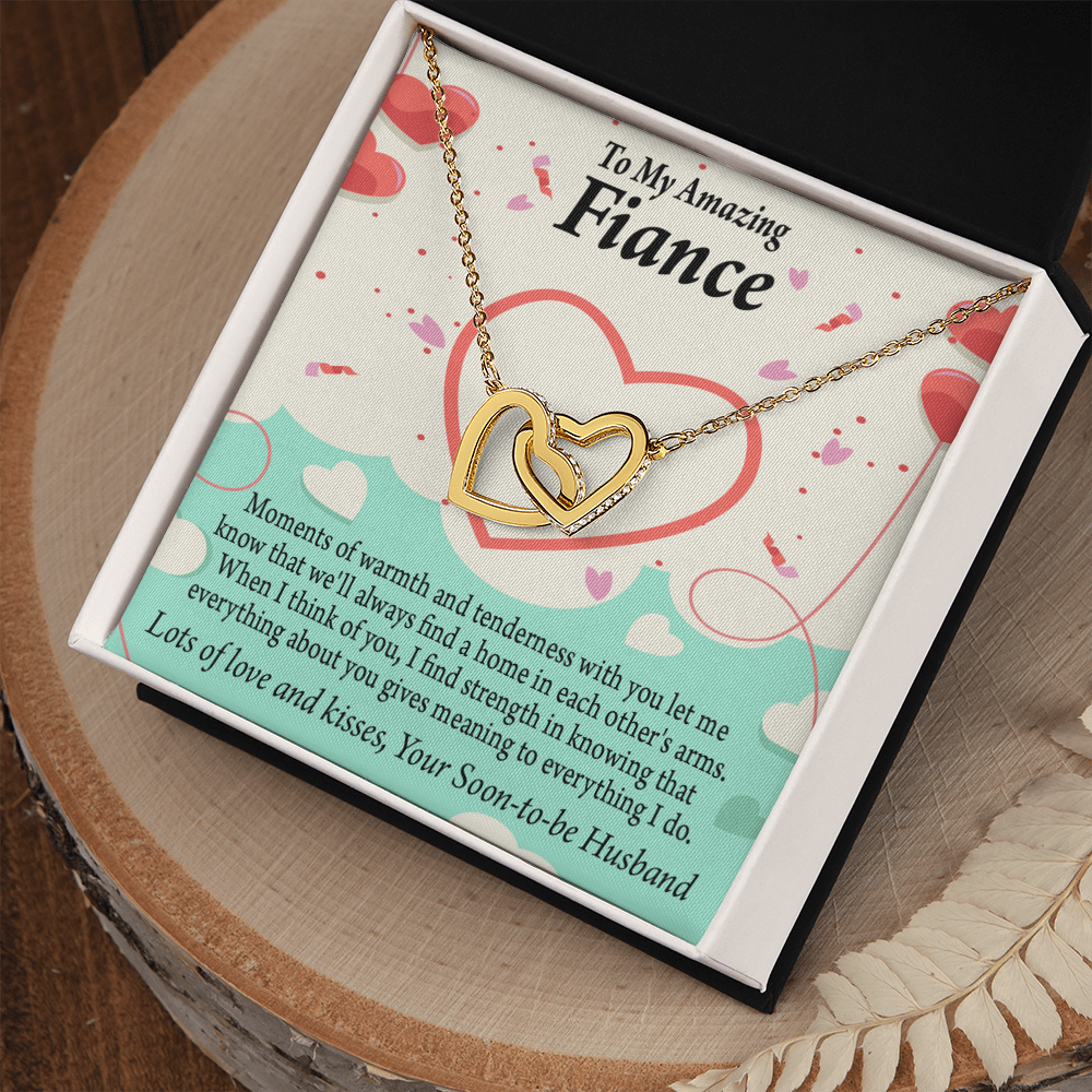 To My Fiancee Lots of Love And Kisses Inseparable Necklace-Express Your Love Gifts